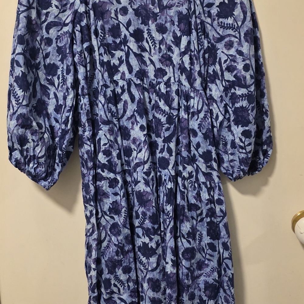 Universal Thread Blue and Purple Floral Maxi Dress